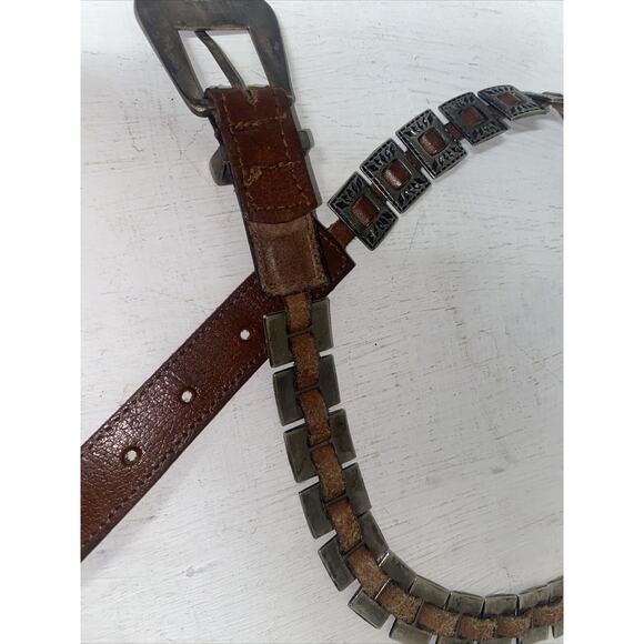 Solid Brass Buckle And Leather Women’s Belt 3804L Made In India - Picture 6 of 8